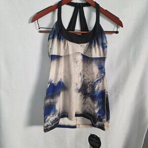 NWT Lululemon Scoop Me Up Tank Milky Way Multi Print Blue / Black Size